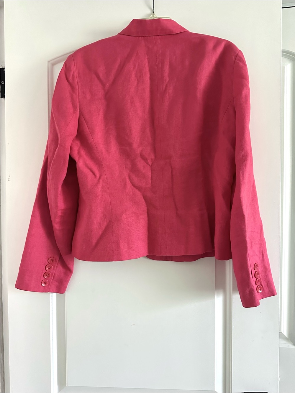 Talbots Bright Pink Button-Front Blazer - Picture 3 of 3